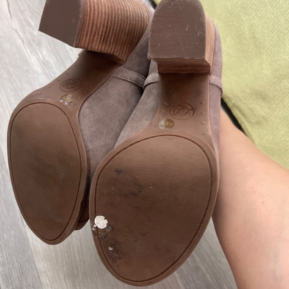 Lucky Brand Tan Open Toe Bootie Heels / Shoes Size 8.5 - Picture 6 of 6